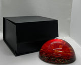 RED SKIES GLASS PAPERWEIGHT
