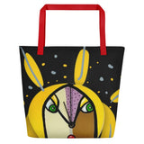 Joachim McMillan Red Sun Beach Bag